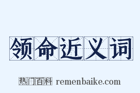 领命近义词是什么意思的图片